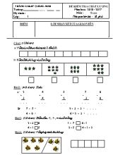 Đề kiểm tra chất lượng Toán lớp 1 - Năm học 2016-2017 - Phòng GD & ĐT Quảng Ninh